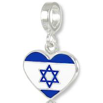 Berloque Pingente Charms Bandeira Israel Prata Original 925