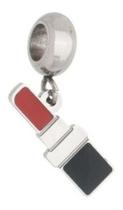 Berloque Pingente Esmaltado Batom Aço Inox Cirurgico Berloque Pingente Esmaltado Batom Aço Inox Cirurgico