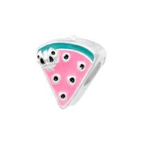 Berloque Pingente Fatia de Melancia Banho Prata Pulseiras - Pulseiras e Berloques
