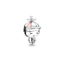 Berloque Pingente Filho Filha Menino Menina Familia Mãe Avó Neto Prata 925 de lei para Pulseiras de Charms