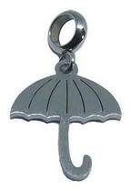 Berloque Pingente Guarda-chuva Aço Cirúrgico Inox