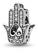 Berloque Pingente Mão De Hansa Prata 925 Legitima