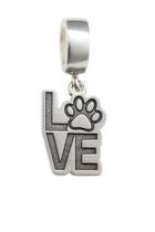 Berloque Pingente Patinha Pet Lover Prata 925 Para Pulseira