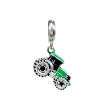 Berloque Pingente Trator Verde Agro em Prata 925