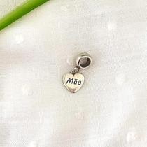 Berloque prata 925 coração mãe