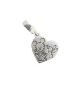 Berloque Prata 925 Coração Mickey Minnie Para Pulseira Berloque Prata 925 Coração Mickey Minnie Para Pulseira