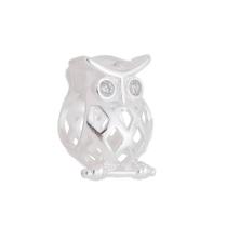 Berloque prata 925 Coruja com zirconia cravada life charms