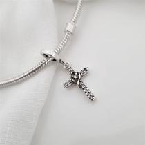 Berloque prata 925 cruz coração