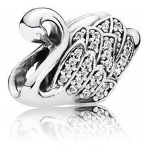 Berloque Prata Elegante Cisne