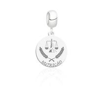 Berloque profissão nutrição prata 925 legítima