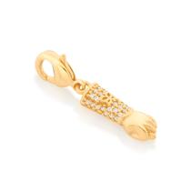 Berloque proteção folheado a ouro BRANCO 542408 Rommanel