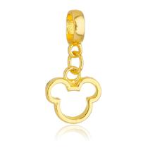 Berloque Ratinho Vazado Banhado a Ouro 18k Berloque Ratinho Vazado Banhado a Ouro 18k