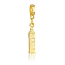 Berloque Relógio Big Ben Banhado a Ouro 18k Berloque Relógio Big Ben Banhado a Ouro 18k