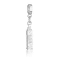 Berloque Relógio Big Ben Banhado a Prata 925 Berloque Relógio Big Ben Banhado a Prata 925