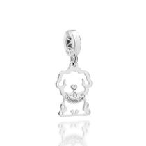 Berloque rommanel prata 925 feminino cachorro vazado pet i love my dog 840202