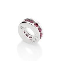 Berloque rommanel prata 925 separador stopper cravejado pedra zircônias rosa 840112 Berloque rommanel prata 925 separador stopper cravejado pedra zircônias rosa 840112