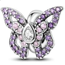 Berloque Separador Borboleta Fabulosa em Prata 925