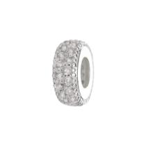 Berloque Separador Cravejados com Pedra Folheados Prata 925