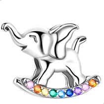 Berloque Separador Elefante em Prata 925