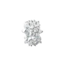 Berloque Separador Flor com Zircônia em Prata 925