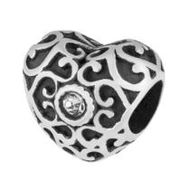 Berloque Separador Heart Coleção Steel Dreams de Aço.