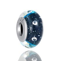 Berloque SEPARADOR MURANO AZUL BOLINHA em Prata S925 para pulseiras modelo Pandora ou Vivara Berloque SEPARADOR MURANO AZUL BOLINHA em Prata S925 para pulseiras modelo Pandora ou Vivara