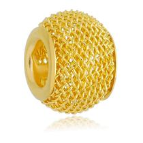 Berloque Separador Murano Telinha Banhado a Ouro 18k