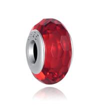 Berloque SEPARADOR MURANO VERMELHO CHANFRADO em Prata S925 para pulseiras modelo Pandora ou Vivara Berloque SEPARADOR MURANO VERMELHO CHANFRADO em Prata S925 para pulseiras modelo Pandora ou Vivara