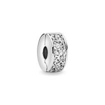 Berloque SEPARADOR PEDRAS BRANCAS em Prata S925 para pulseiras modelo Pandora ou Vivara