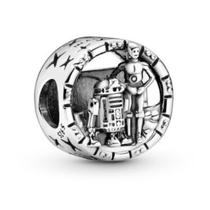 Berloque Separador Prata 925 Star Wars Robôs R2 e C3PO