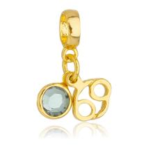 Berloque Signo Câncer Banhado a Ouro 18k