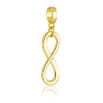 Berloque Símbolo do Infinito Banhado a Ouro 18k