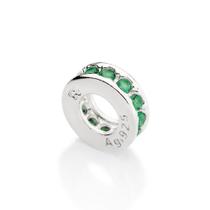 Berloque stopper separador de prata VERDE 840106 Rommanel Berloque stopper separador de prata VERDE 840106 Rommanel