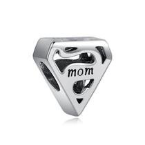 Berloque SUPER MÃE em Prata S925 para pulseiras modelo Pandora ou Vivara Berloque SUPER MÃE em Prata S925 para pulseiras modelo Pandora ou Vivara
