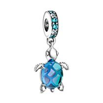 Berloque TARTARUGUINHA AZUL em Prata S925 para pulseiras modelo Pandora ou Vivara