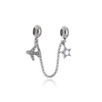 Berloque Trava de Segurança Estrela para Pulseira Em Aço Inox Berloque Trava de Segurança Estrela para Pulseira Em Aço Inox