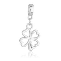 Berloque Trevo 4 Folhas Banhado a Prata 925