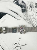 Berloque Urso Cravejado - 01 unid - Níquel Branco