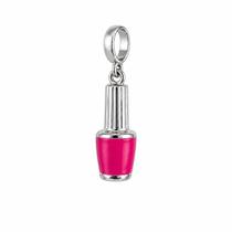 Berloque Vidro de Esmalte Banhado a Prata 925 Berloque Vidro de Esmalte Banhado a Prata 925