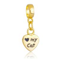 Berloques Coração Amor Love Banhado a Ouro 18k Berloques Coração Amor Love Banhado a Ouro 18k