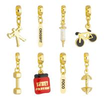 Berloques de Academia exercício funcional Banhado a Ouro 18k Berloques de Academia exercício funcional Banhado a Ouro 18k