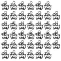 Berloques de Joalheria KH866 40 Peças Cabra Tom Prata 14x12 mm
