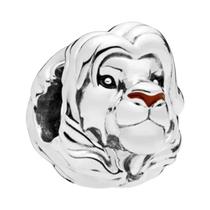 Berloques de Prata S925 Simba para Pulseira Pandora - Feitos à Mão - Disney Rei Leão