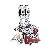 Berloques de Prata S925 Simba para Pulseira Pandora - Feitos à Mão - Disney Rei Leão