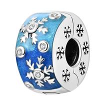 Berloques De Silicone Com Zircônia Em Prata Esterlina 925 Para Pulseiras DIY Femininas - Presente