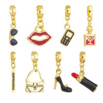 Berloques Empresária Empreendedora Banhado a Ouro 18k Berloques Empresária Empreendedora Banhado a Ouro 18k