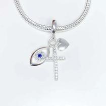 Berloques Pingentes Fé e Sorte em Prata 925 Legitima