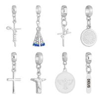 Berloques Religião Religioso Banhado a Prata 925