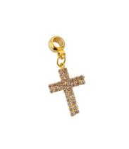Berloques religiosos Cruz cravejada de Strass folheado Berloques religiosos Cruz cravejada de Strass folheado