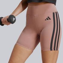 Bermuda Adidas Optime 3 Stripes Feminina Rosê